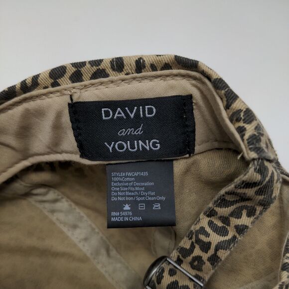 David and Young Womens Dog Mom Slideback Hat Leopard Print OSFM Embroidered - Picture 11 of 11